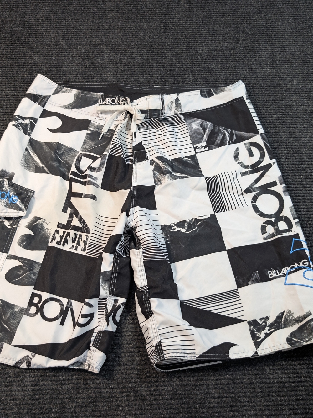 VTG Billabong Y2K Graphic Spellout Surf Board Shorts 40